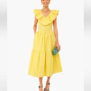 HYACINTH HOUSE yellow ruffle Josie dress
